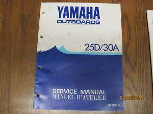 YAMAHA OUTBOARDS 25D 30A SERVICE MANUAL  
