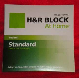 BLOCK 2011 Federal Standard Home Income Tax Return Preperation 