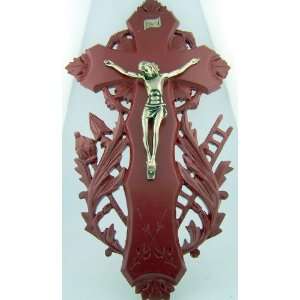 Big 13 Wood Inspired Wall Hanging Black Forrest Crucifix Stations of 