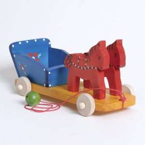  Wooden Pull Toy   Horse Carriage Toys & Games