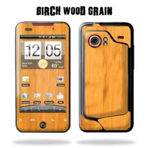   Decal for HTC DROID INCREDIBLE   Birch Wood Grain Cell Phones