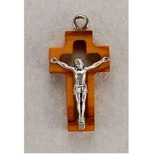  OLIVE WOOD CRUCIFIX, CORDED AND CARDED: Everything Else