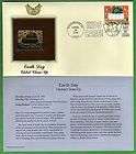 US Stamps   4 Kids Care   Earth Day   FDCs reg & GOLD