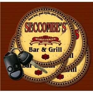  SECCOMBES Family Name Bar & Grill Coasters: Kitchen 