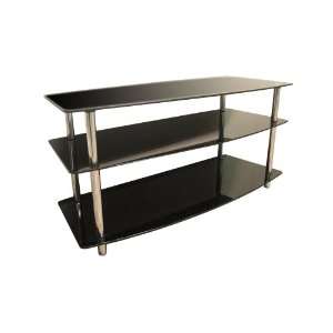 Home Source Industries DR 8145 Glass TV Stand, Black