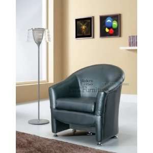  Modern Furniture Black Leather Club Chair: Home & Kitchen
