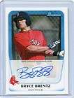 BRYCE BRENTZ RC AUTO 2011 BOWMAN PROSPECT AUTOGRAPHS BPA BB RED SOX