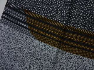 20546# Japanese KIMONO SILK / HIGH CLASS KIMONO BLACK / EDO KOMON 