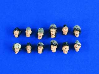 Verlinden 135 German Tanker Heads (12 pieces) #2140  