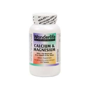  Calcium Magnesium 100 Tablets: Health & Personal Care