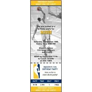  Indiana Pacers Colored Dunk Ticket Invitation Sports 