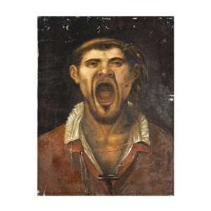  A Peasant Man, Head and Shoulders, Shouting Agostino 