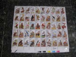 Wildlife of the 50 States Pane of 50 22c Stamps 1987  