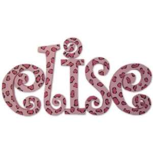  PINK LEOPARD WALL LETTERS: Baby