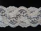 2y white floral scalloped stretch lace trim 3 3 4 w $ 1 00 