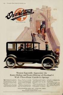 1919 WILLYS OVERLAND CAR AUTO AD / NEW FOUR DOOR SEDAN  