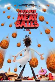 CLOUDY WITH A CHANCE OF MEATBALLS ORIGINAL MOVIE POSTER  
