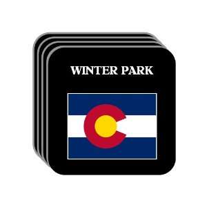  US State Flag   WINTER PARK, Colorado (CO) Set of 4 Mini 