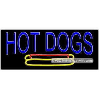 Hot Dogs, Logo Neon Sign (13H x 32L x 3D)