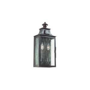   19 1/2H 2 Light Outdoor Wall Sconce in Old Bron