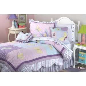  Butterfly Patch Twin Quilt Set: Home & Kitchen