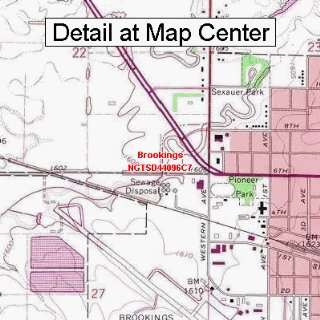  USGS Topographic Quadrangle Map   Brookings, South Dakota 