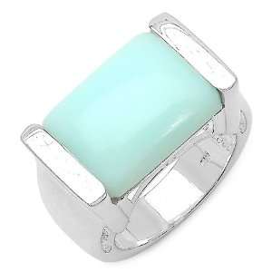  8.60 Carat Genuine Opal Sterling Silver Ring: Jewelry
