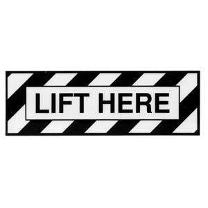  Lift Here Placard 
