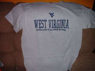 WEST VIRGINIA MOUNTAINEERS BLUE WV T SHIRT SIZE XL  