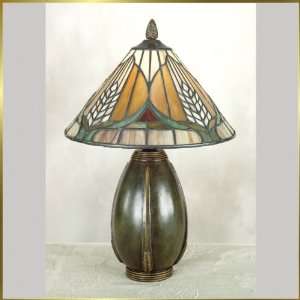 Tiffany Table Lamp, QZTF6854TM, 1 light, Antique Bronze, 10 wide X 15 