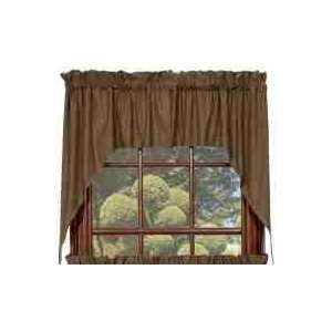  Star Junction Swag curtain for windows 72x36 Black Tan 