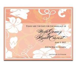    270 Save the Date Cards   Orange Morning Glory