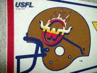 1980s USFL Arizona Wranglers Helmet Logo Pennant   UNSOLD and UNUSED 