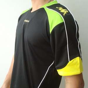 KAPPA Athletic Mens Football Soccer Shirt Black M L XL  