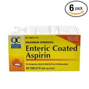  Quality Choice Maximum Strength Enteric Coated Aspirin 