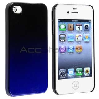 Black to Dark Blue Hard Case Cover+PRIVACY LCD FILTER Guard for iPhone 
