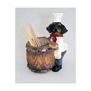  Black Dachshund Toothpick Holder: Kitchen & Dining