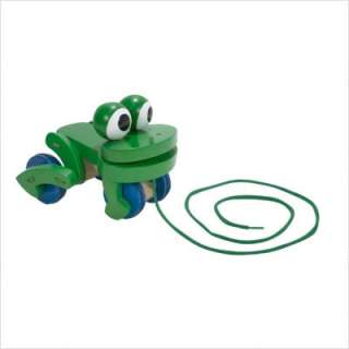   and Doug Frolicking Frog Wooden Pull Toy 3021 000772030212  