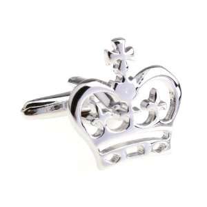  The Royal Wedding Crown Silver Cufflinks Cuff Links 