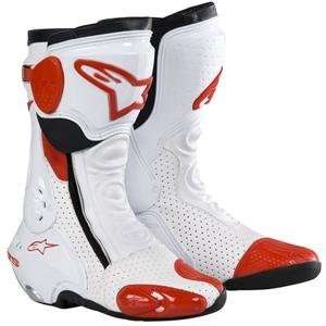   MX Plus Vented Racing Boots   2010   40 Euro/White/Red Automotive
