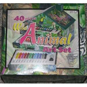  40 piece wild animal art set: Toys & Games