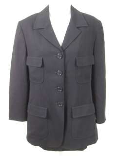 MAX MARA Navy Blue Jacket Blazer Skirt Suit Sz 6  