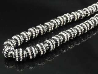   Black & White Swarovski Crystal 32 Inch Chain Necklace+Free Shipping