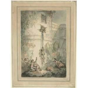   Thomas Rowlandson   24 x 32 inches   Escape of French Prisoners: Home