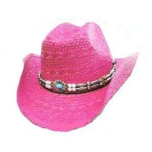   Womens Western Wear Toyo Straw Cowboy Hat Fushia New: Everything Else