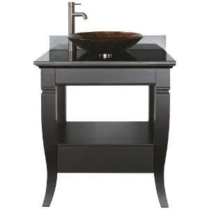  Milano Black Granite Top 31 Wide Bath Vanity: Home 