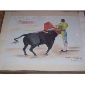  Bull Fighting Painting by Carmelo Tienda: Everything Else
