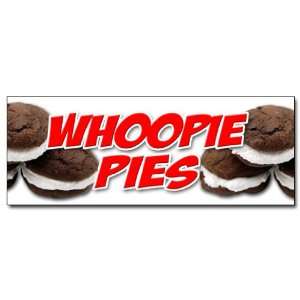  12 WHOOPIE PIES DECAL sticker cake pie gob black and 