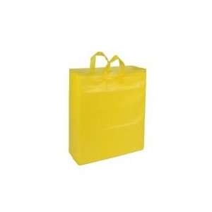  Large Yellow Plastic Shopping Bags With Handles   16 X 6 