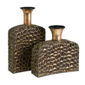  Set of 2 Glitzy Reptilian Scale Decorative Bottles: Home 